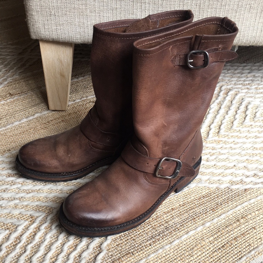 Frye Brown Leather Boots - Stone color- Out of stock!
